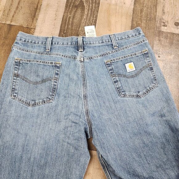 Mens Carhartt Relaxed Fit size 40x32 101483-980 Mid Rise Denim Jeans - Picture 2 of 9